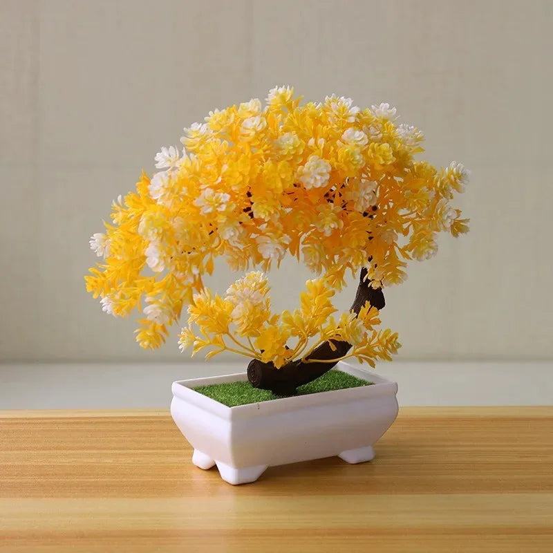 Artificial Bonsai Tree in Pot – Realistic Fake Plant Table Ornament for Home Décor