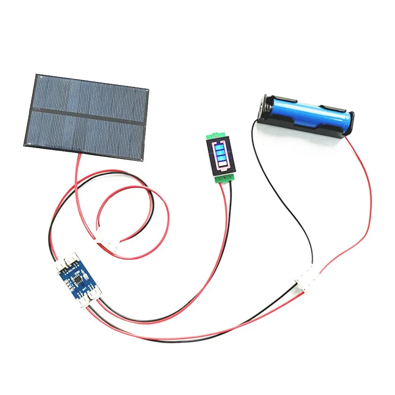DIY 5V Solar Power Cell Kit – 160mA–500mA Panel with 1A Lithium Charging Controller
