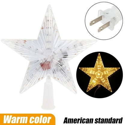 Shining LED Star for Christmas Tree Top – Radiant Xmas Night Light Decoration