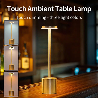 USB Rechargeable Touch Table Lamp with 3 Light Modes