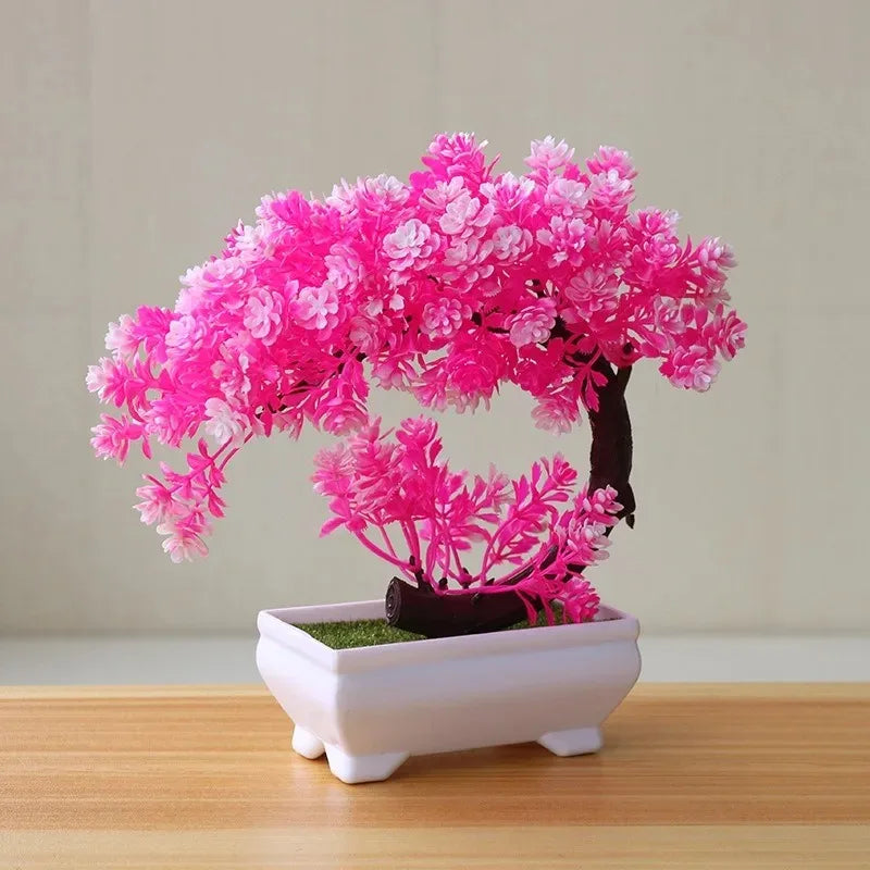 Artificial Bonsai Tree in Pot – Realistic Fake Plant Table Ornament for Home Décor