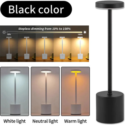 USB Rechargeable Touch Table Lamp with 3 Light Modes