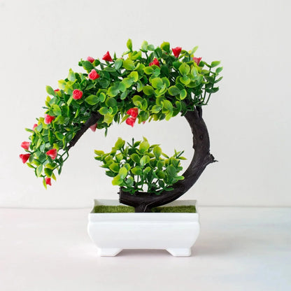 Artificial Bonsai Tree in Pot – Realistic Fake Plant Table Ornament for Home Décor