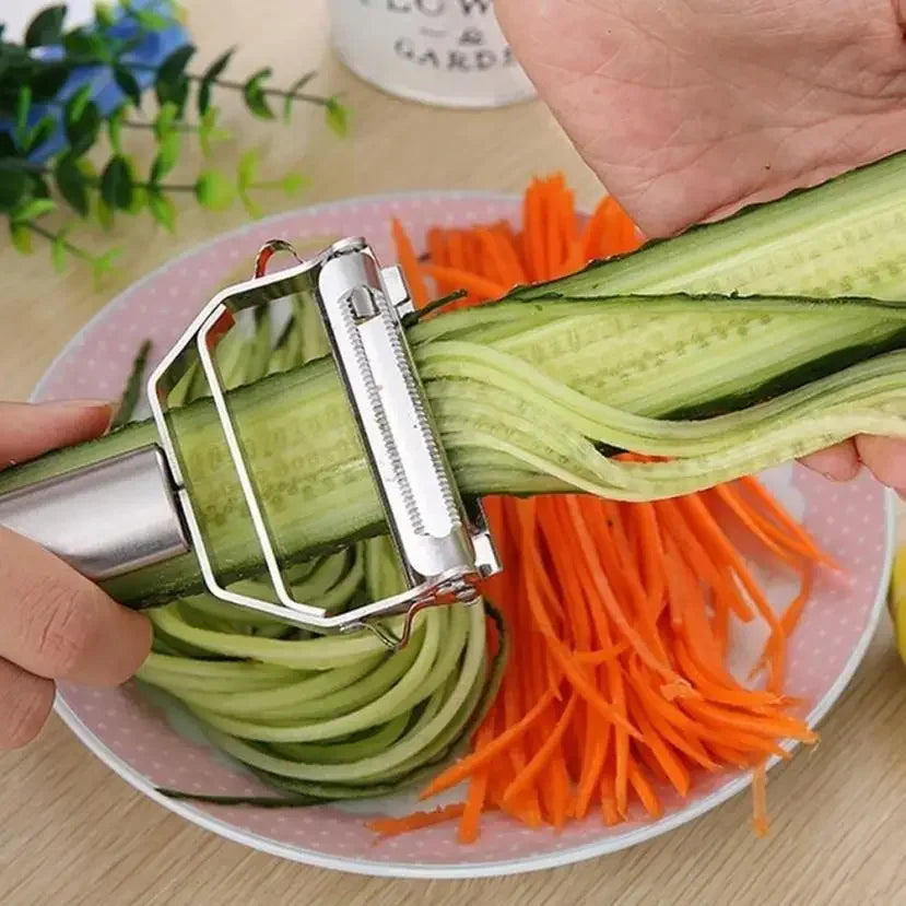 Multi-Function 4-in-1 Veg Peeler & Grater – Premium Stainless Steel Kitchen Too