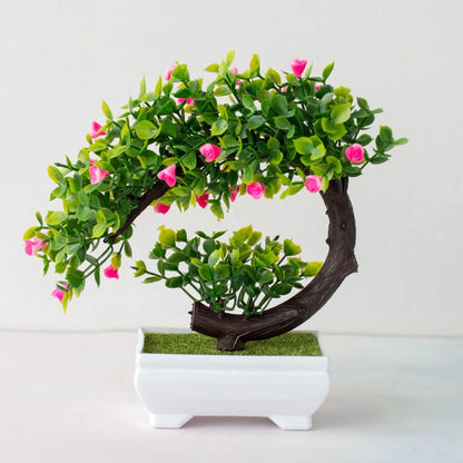 Artificial Bonsai Tree in Pot – Realistic Fake Plant Table Ornament for Home Décor