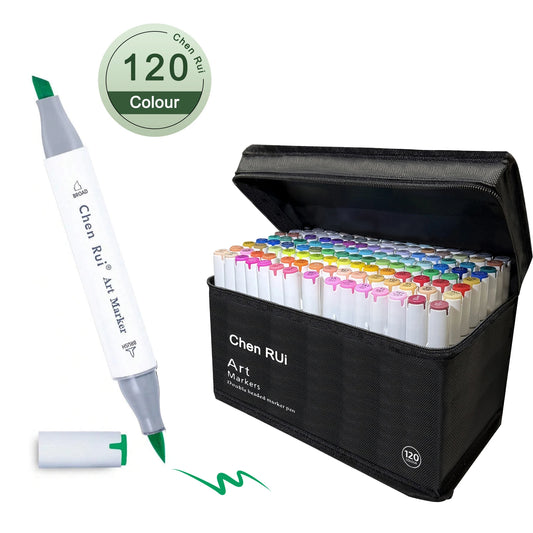 ColourMaster Dual-Tip Alcohol Marker Kit,120/80/60/48 Color