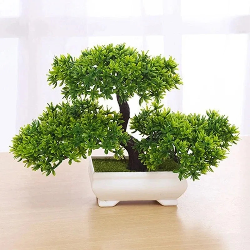 Artificial Bonsai Tree in Pot – Realistic Fake Plant Table Ornament for Home Décor