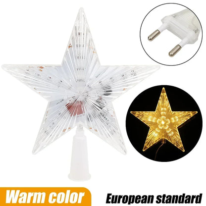 Shining LED Star for Christmas Tree Top – Radiant Xmas Night Light Decoration