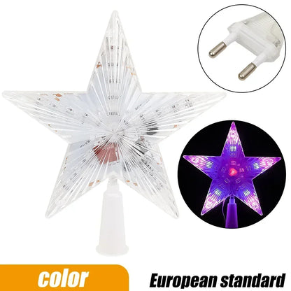Shining LED Star for Christmas Tree Top – Radiant Xmas Night Light Decoration
