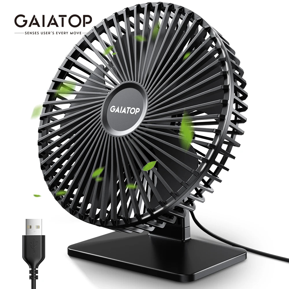 Quiet USB Table Fan – Adjustable Angle and Cool Air Flow
