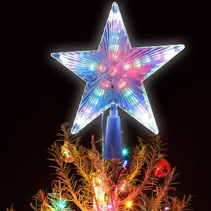 Shining LED Star for Christmas Tree Top – Radiant Xmas Night Light Decoration