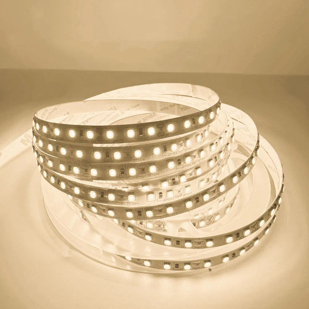 Flexible 2835 PCB LED Strip 10mm – 1200 LEDs, 1–10m Roll, DC12V/24V Indoor Lighting