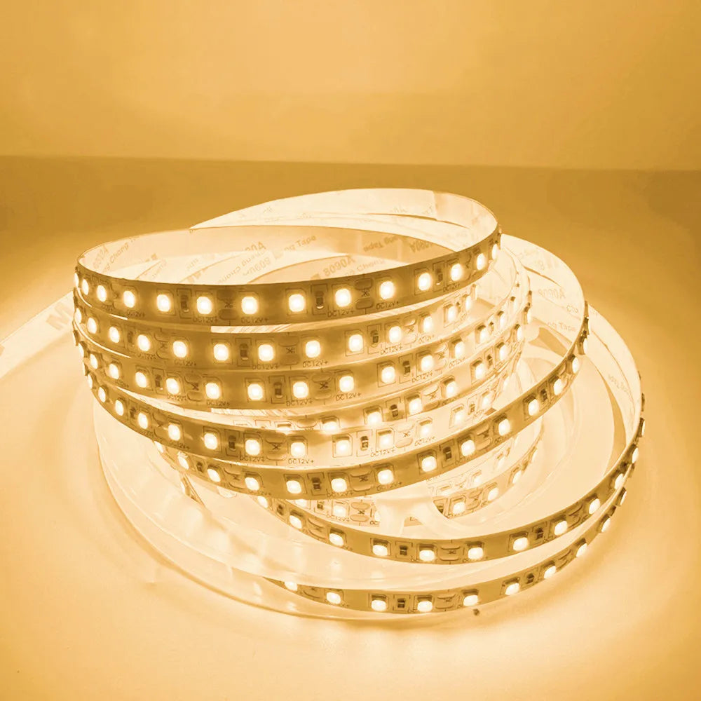 Flexible 2835 PCB LED Strip 10mm – 1200 LEDs, 1–10m Roll, DC12V/24V Indoor Lighting