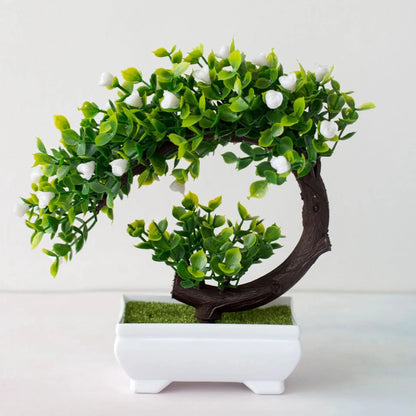 Artificial Bonsai Tree in Pot – Realistic Fake Plant Table Ornament for Home Décor