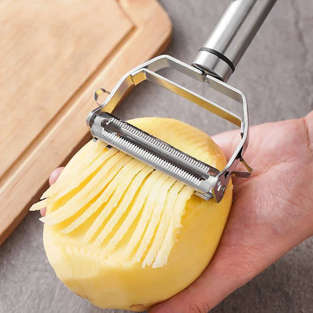 Multi-Function 4-in-1 Veg Peeler & Grater – Premium Stainless Steel Kitchen Too
