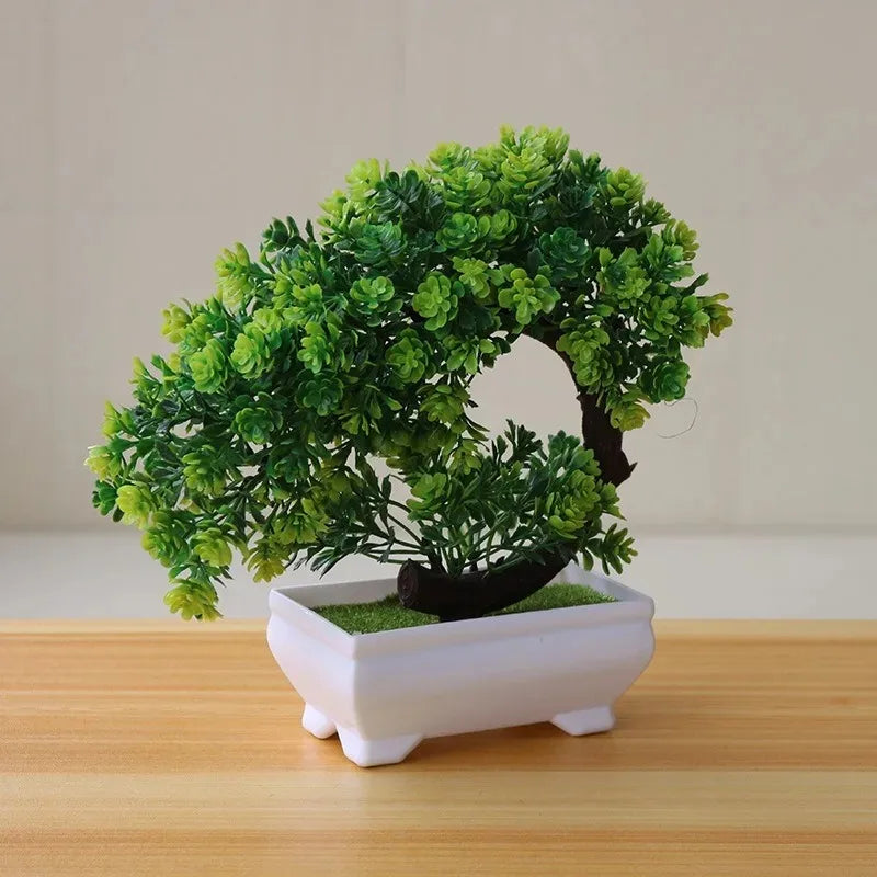 Artificial Bonsai Tree in Pot – Realistic Fake Plant Table Ornament for Home Décor