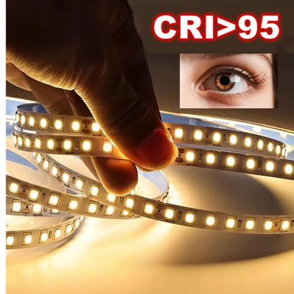 Flexible 2835 PCB LED Strip 10mm – 1200 LEDs, 1–10m Roll, DC12V/24V Indoor Lighting