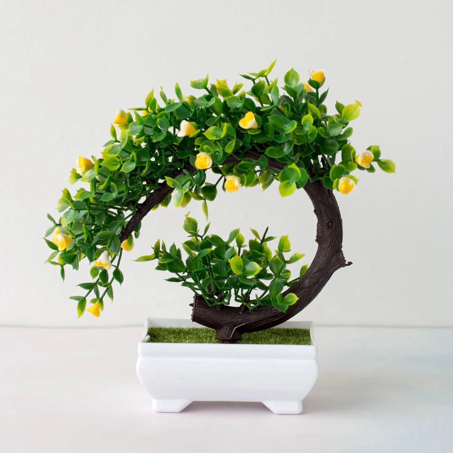 Artificial Bonsai Tree in Pot – Realistic Fake Plant Table Ornament for Home Décor