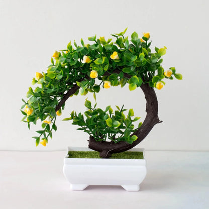 Artificial Bonsai Tree in Pot – Realistic Fake Plant Table Ornament for Home Décor